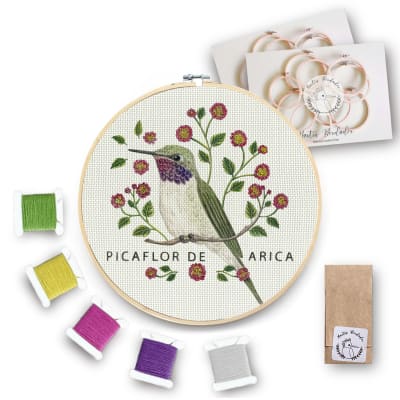 Mini Kit para bordar Picaflor de Arica1