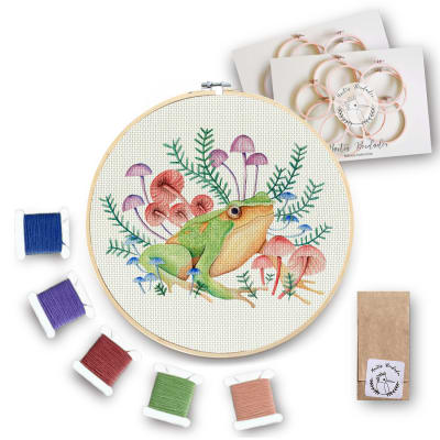 Mini Kit para bordar Ranita de Darwin