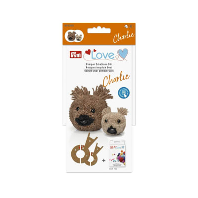 Plantilla de Pompones Oso Charlie