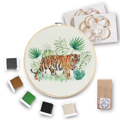 Mini kit para bordar Tigre