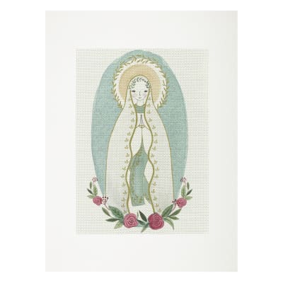 Lienzo para bordar Virgen de Lourdes1