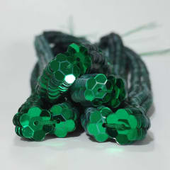 Lentejuela Jazmin 8mm Verde Bandera 04 metalica