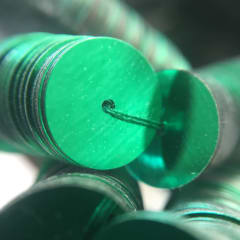 Lentejuela 8mm metálica Verde Bandera