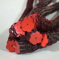 Lentejuela Jazmin 6mm Rojo 04 metalica