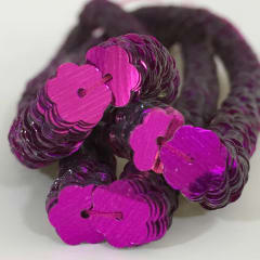 Lentejuela Jazmin 6mm Fucsia 06 metalica