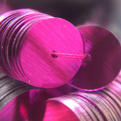 Lentejuela 8mm metálica Fucsia