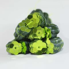 Lentejuela Jazmin 8mm Verde limón 08 metalica