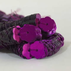 Lentejuela Jazmin 6mm Morado 10 metalica