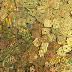 Lentejuela 6mm HR Oro