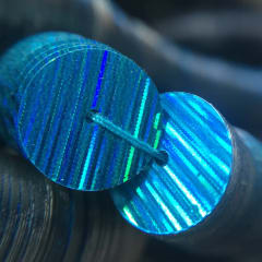 Lentejuela 8mm HR Azul turquesa