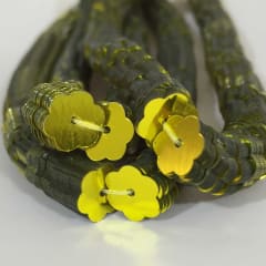 Lentejuela Jazmin 6mm Amarillo 13 metalica