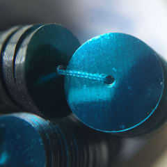 Lentejuela 8mm metálica Azul turquesa