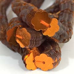 Lentejuela Jazmin 6mm Naranja 20 metalica