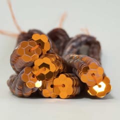 Lentejuela Jazmin 8mm Naranja 20 metalica