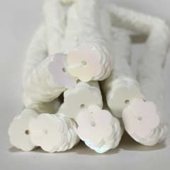 Lentejuela Jazmin 6mm Blanco 201 nacarado