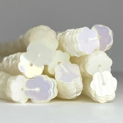 Lentejuela Jazmin 8mm transparente Blanco