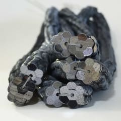 Lentejuela Jazmin 8mm Gris 22 metalica