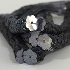 Lentejuela Jazmin 6mm Gris 22 metalica