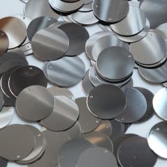 Lentejuela 20mm metálica Gris