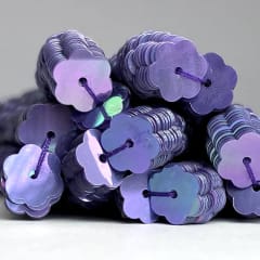 Lentejuela Jazmin 8mm transparente Morado