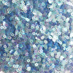 Lentejuela 3mm transparente celeste