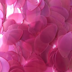 Lentejuela ovalada 20mm 222 Fucsia transparente