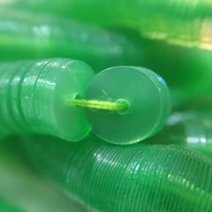 Lentejuela 5mm transparente verde