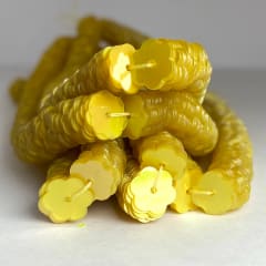 Lentejuela Jazmin 8mm transparente Amarillo