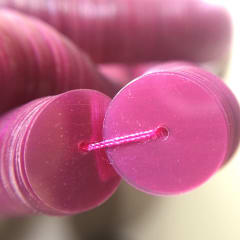 Lentejuela 8mm transparente Rosa oscuro