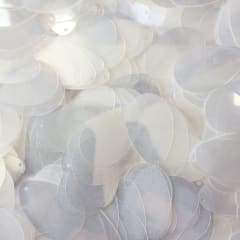 Lentejuela ovalada 20mm 235 Blanco perla
