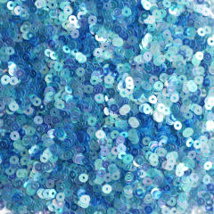 Lentejuela 3mm Celeste transparente