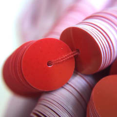 Lentejuela 8mm nacarado Rojo