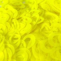 Lentejuela ovalada aro 20mm 259 amarillo fluor