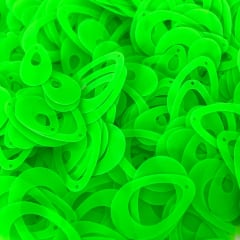 Lentejuela ovalada aro 20mm 261 verde fluor