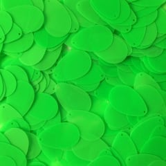 Lentejuela ovalada 20mm 261 verde fluor