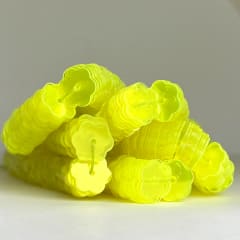 Lentejuela Jazmin 6mm Amarillo fluor 264 transparente
