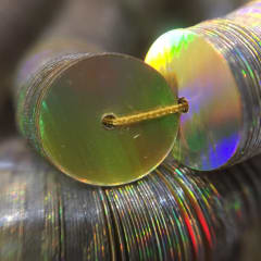 Lentejuela 8mm laser Oro