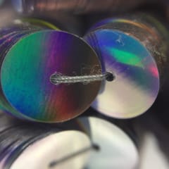 Lentejuela 10mm Plata Laser