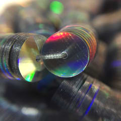 Lentejuela 8mm laser Plata