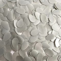 Lentejuela Ovalada 20mm Plata mate