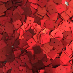 Lentejuela 6mm mate Rojo