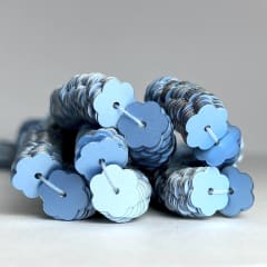 Lentejuela Jazmin 8mm mate Azul Cielo