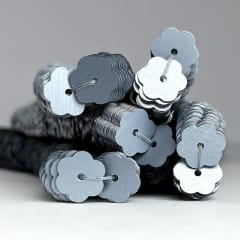 Lentejuela Jazmin 8mm mate Gris 