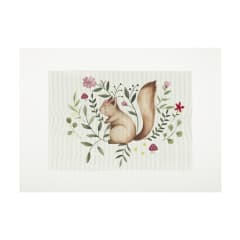 Lienzo para bordar Ardilla con Flores