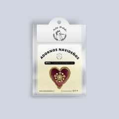Refill Corazon rojo kit adornos terciopelo navidad (3pcs )