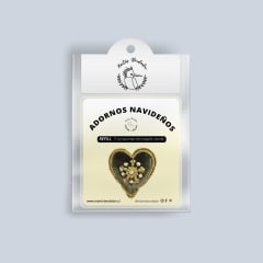 Refill Corazon verde kit adornos terciopelo navidad (3 pcs )