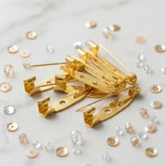 Broche dorado 30 mm 6 unidades