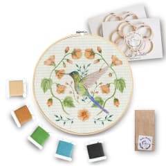 Mini Kit para bordar Colibri Silfo Celeste