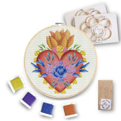 Mini Kit para bordar Corazón Mexicano