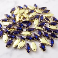 Cristal Ojo gato Azul 5x10mm